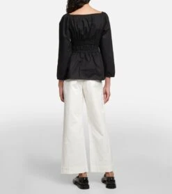 PROENZA SCHOULER White Label Bluse Aus Baumwollpopeline -LORO PIANA Verkaufsgeschäft P00756470 b2