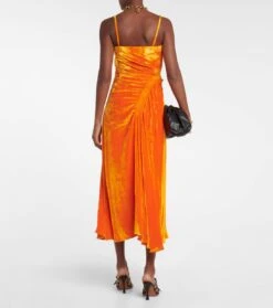 PROENZA SCHOULER Midikleid Aus Samt -LORO PIANA Verkaufsgeschäft P00756544 b2