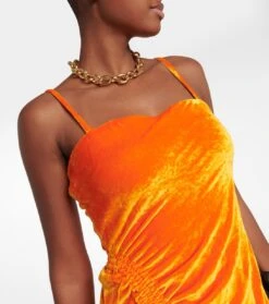 PROENZA SCHOULER Midikleid Aus Samt -LORO PIANA Verkaufsgeschäft P00756544 d1