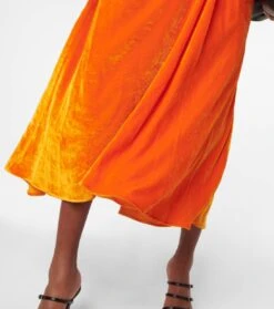 PROENZA SCHOULER Midikleid Aus Samt -LORO PIANA Verkaufsgeschäft P00756544 d3