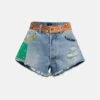 Alanui Jeansshorts California Patchwork