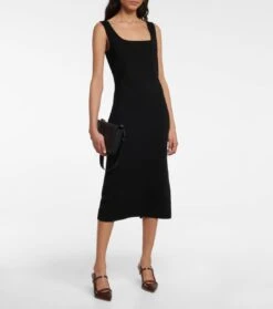 Max Mara Midikleid Onagro Aus Einem Wollgemisch -LORO PIANA Verkaufsgeschäft P00756658 d3
