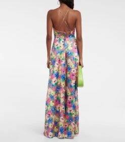 ROTATE Birger Christensen Bedrucktes Maxikleid -LORO PIANA Verkaufsgeschäft P00757286 b2