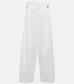 Bottega Veneta High-Rise-Hose Aus Popeline