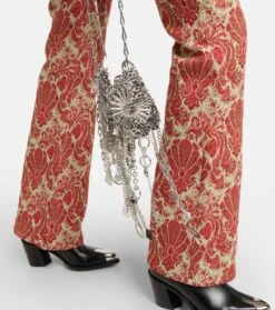 Paco Rabanne High-Rise Schlaghose Aus Jacquard -LORO PIANA Verkaufsgeschäft P00758586 d2