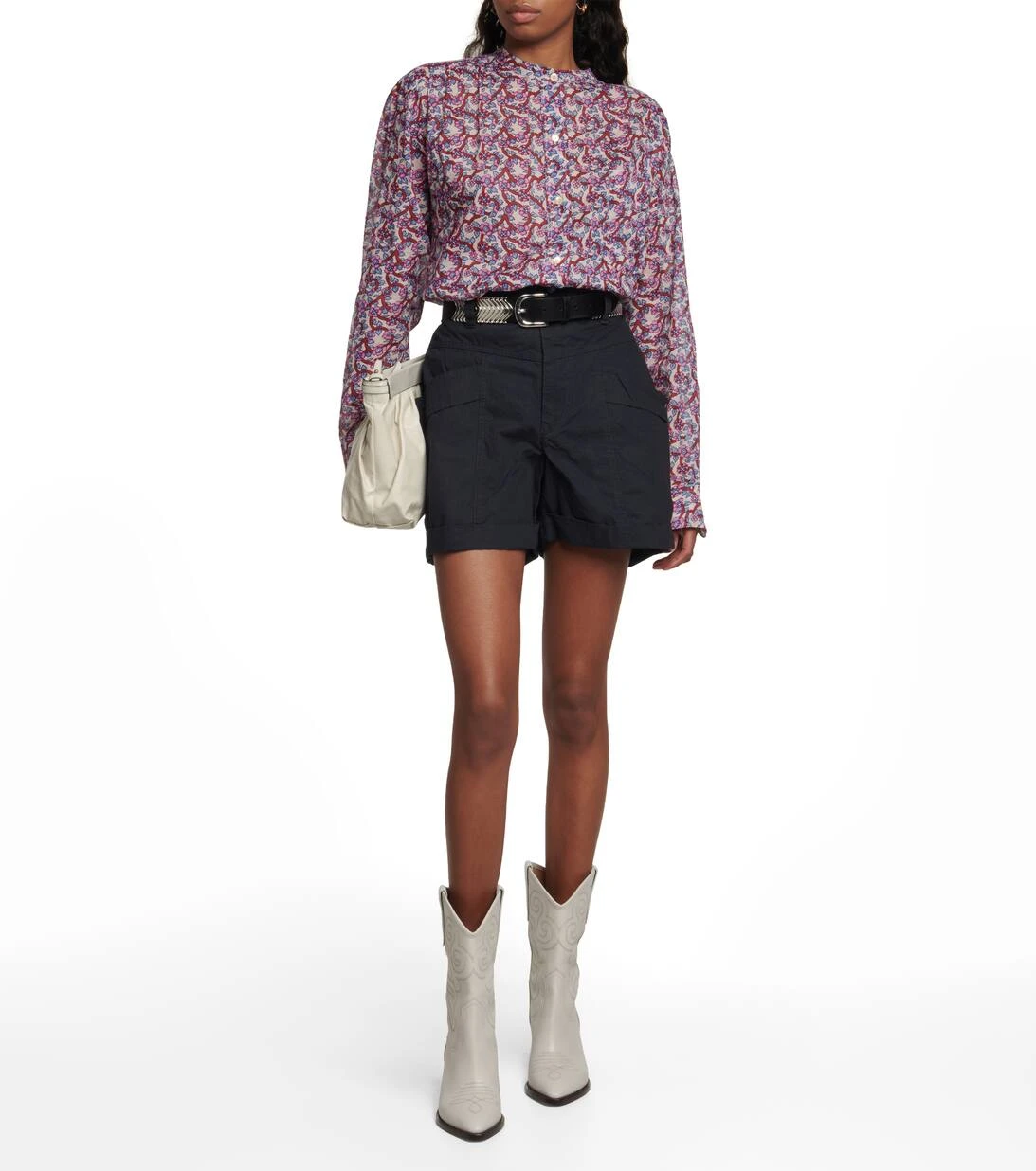 High-Rise Shorts Rachel Aus Baumwolle 2 High-Rise Shorts Rachel Aus Baumwolle – Bild 2