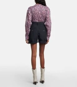 High-Rise Shorts Rachel Aus Baumwolle 7 High-Rise Shorts Rachel Aus Baumwolle -LORO PIANA Verkaufsgeschäft P00759012 b2