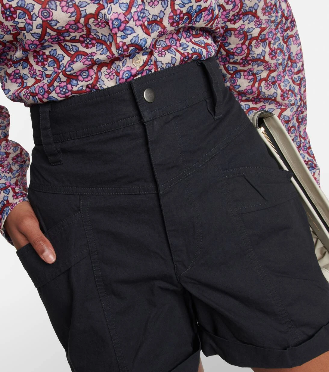 High-Rise Shorts Rachel Aus Baumwolle 4 High-Rise Shorts Rachel Aus Baumwolle – Bild 4