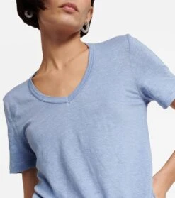 T-Shirt Kranger Aus Leinen -LORO PIANA Verkaufsgeschäft P00759275 d1