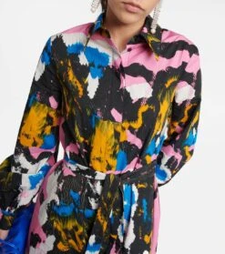 Christopher Kane Hemdblusenkleid Mindscape Aus Jersey -LORO PIANA Verkaufsgeschäft P00759308 d1