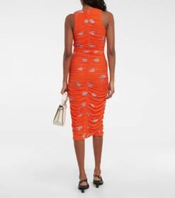 Ganni Bedrucktes Midikleid -LORO PIANA Verkaufsgeschäft P00766166 b2