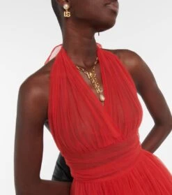 Dolce & Gabbana Midikleid Aus Tüll 9 Dolce & Gabbana Midikleid Aus Tüll -LORO PIANA Verkaufsgeschäft P00767591 d1