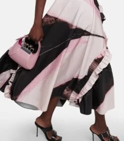 Alexander McQueen One-Shoulder-Midikleid -LORO PIANA Verkaufsgeschäft P00767677 d2