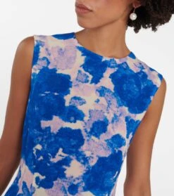 Dries Van Noten Midikleid Delavina Aus Crêpe -LORO PIANA Verkaufsgeschäft P00767790 d1