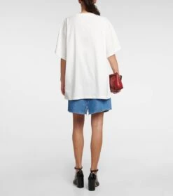 MM6 Maison Margiela Bedrucktes T-Shirt Aus Baumwoll-Jersey -LORO PIANA Verkaufsgeschäft P00767918 b2