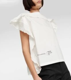MM6 Maison Margiela Top Aus Baumwolle -LORO PIANA Verkaufsgeschäft P00767970 d1