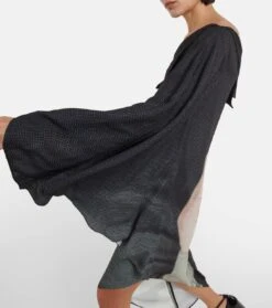 MM6 Maison Margiela Bedrucktes One-Shoulder-Midikleid -LORO PIANA Verkaufsgeschäft P00767974 d2