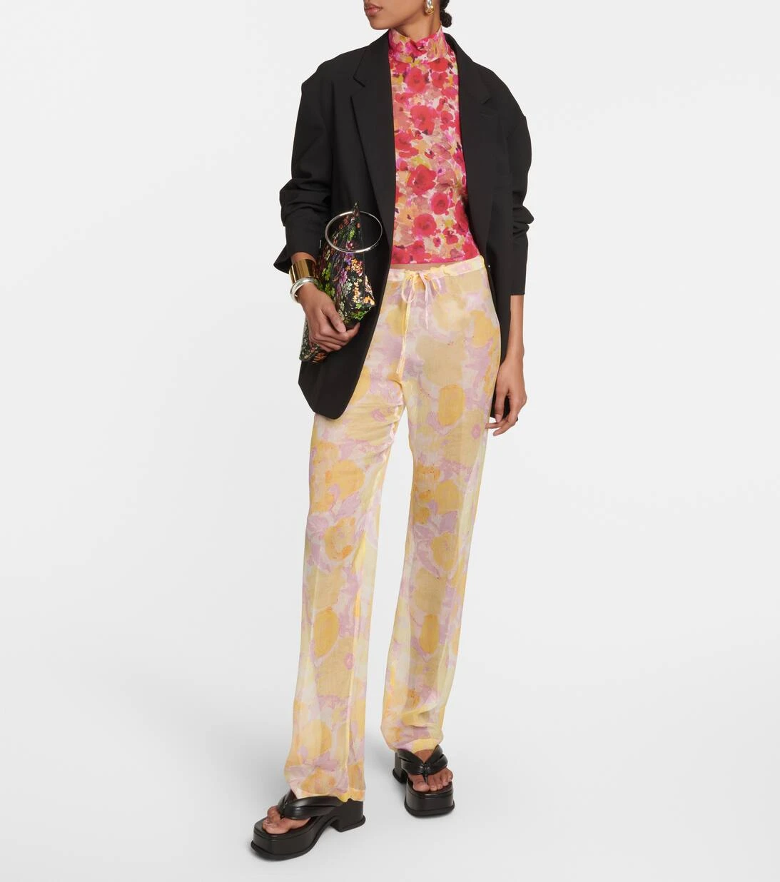 Dries Van Noten Hose Aus Seiden-Crêpe 2 Dries Van Noten Hose Aus Seiden-Crêpe – Bild 2