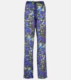 Dries Van Noten Hose Aus Satin