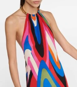 Bedrucktes Maxikleid Aus Seide -LORO PIANA Verkaufsgeschäft P00769391 d1