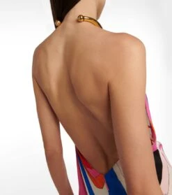 Bedrucktes Maxikleid Aus Seide -LORO PIANA Verkaufsgeschäft P00769391 d3