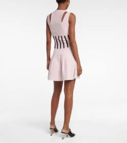 Alexander McQueen Gestreiftes Minikleid -LORO PIANA Verkaufsgeschäft P00770564 b2