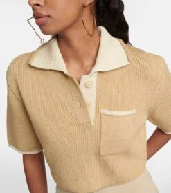 Jacquemus Top Le Polo Maille Arco Aus Strick -LORO PIANA Verkaufsgeschäft P00770644 d1