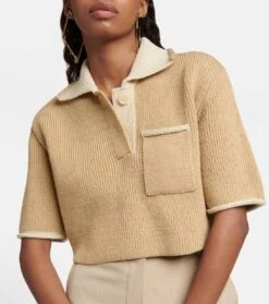 Jacquemus Top Le Polo Maille Arco Aus Strick -LORO PIANA Verkaufsgeschäft P00770644 d2