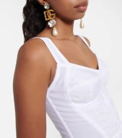 Dolce & Gabbana Midikleid Mit Spitze -LORO PIANA Verkaufsgeschäft P00771149 d1