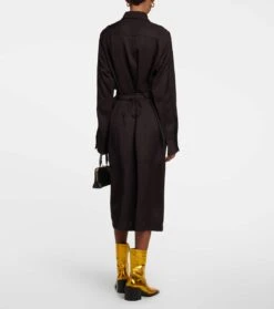 Jil Sander Midikleid Aus Satin 8 Jil Sander Midikleid Aus Satin -LORO PIANA Verkaufsgeschäft P00772449 b2