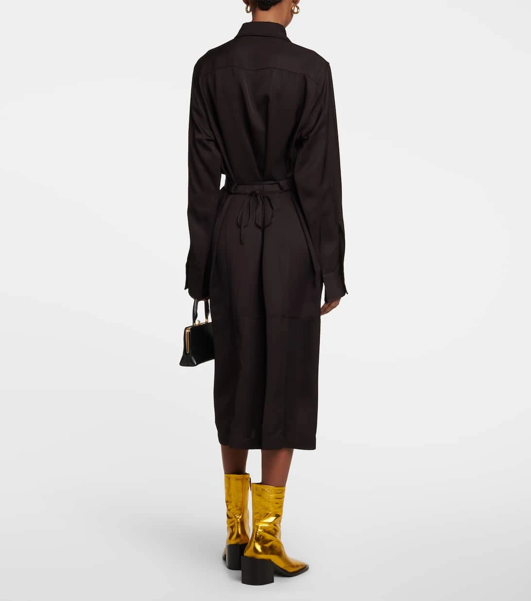 Jil Sander Midikleid Aus Satin 3 Jil Sander Midikleid Aus Satin – Bild 3