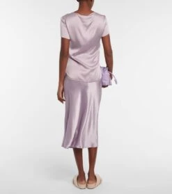 Max Mara Top Cortona Aus Einem Seidengemisch -LORO PIANA Verkaufsgeschäft P00775771 b2