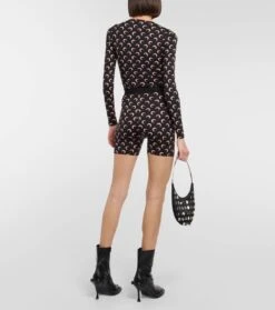 Marine Serre Bedruckte Bikershorts Moon -LORO PIANA Verkaufsgeschäft P00776684 b2