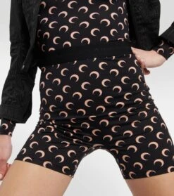 Marine Serre Bedruckte Bikershorts Moon -LORO PIANA Verkaufsgeschäft P00776684 d2