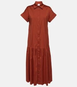 Max Mara Maxikleid Tebano Aus Baumwollpopeline