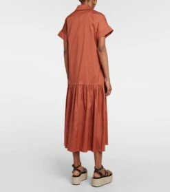 Max Mara Maxikleid Tebano Aus Baumwollpopeline -LORO PIANA Verkaufsgeschäft P00776818 b2