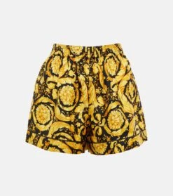 Versace High-Rise Shorts Aus Seide