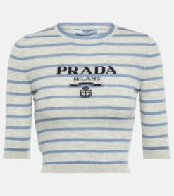 Prada Cropped-Pullover Aus Schurwolle