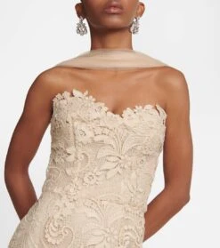 Oscar De La Renta Robe Aus Guipure-Spitze -LORO PIANA Verkaufsgeschäft P00783315 d1