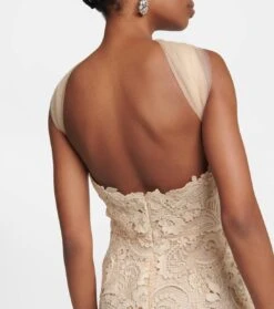 Oscar De La Renta Robe Aus Guipure-Spitze -LORO PIANA Verkaufsgeschäft P00783315 d3