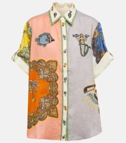 Bedrucktes Hemd Trippy Troppo Aus Leinen