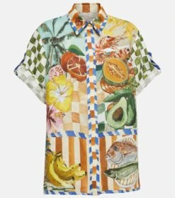 Bedrucktes Hemd Theo Aus Leinen