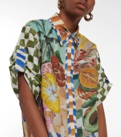 Bedrucktes Hemd Theo Aus Leinen -LORO PIANA Verkaufsgeschäft P00783507 d1