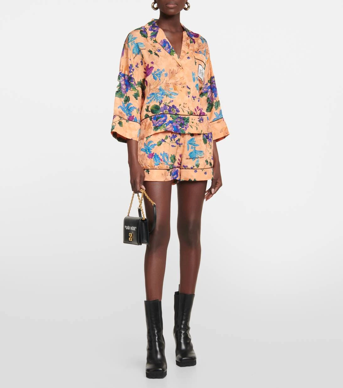 Off-White Pyjama-Shorts Aus Jacquard 2 Off-White Pyjama-Shorts Aus Jacquard – Bild 2