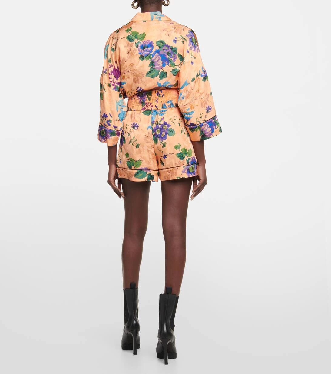 Off-White Pyjama-Shorts Aus Jacquard 3 Off-White Pyjama-Shorts Aus Jacquard – Bild 3