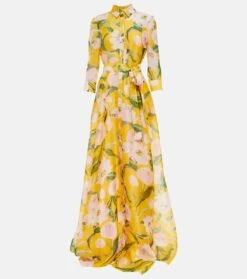 Carolina Herrera Bedruckte Robe Aus Seidenchiffon