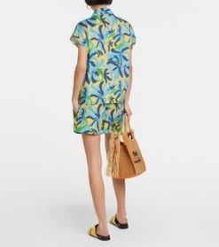 Marni Bedrucktes Hemd Aus Einem Leinengemisch -LORO PIANA Verkaufsgeschäft P00789513 b2