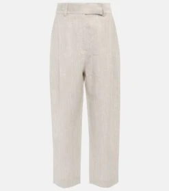 Toteme Hose Aus Wolle Und Leinen