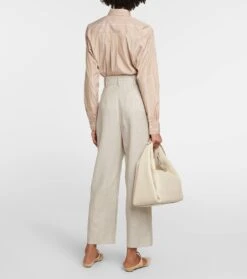 Toteme Hose Aus Wolle Und Leinen -LORO PIANA Verkaufsgeschäft P00789626 b2