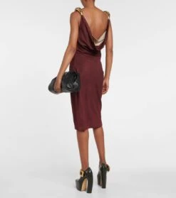 Bottega Veneta Midikleid Aus Veloursleder -LORO PIANA Verkaufsgeschäft P00790619 b2